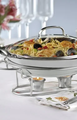 Classic Entertaining Collection 11" Round Buffet Server in Stainless Steel