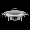 Classic Entertaining Collection 13.5" Oval Buffet Server in Stainless Steel