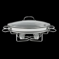 Classic Entertaining Collection 13.5" Oval Buffet Server in Stainless Steel