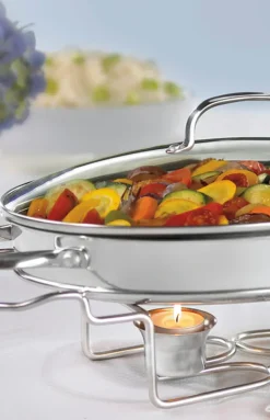 Classic Entertaining Collection 13.5" Oval Buffet Server in Stainless Steel