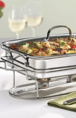 Classic Entertaining Collection 12" Rectangular Buffet Server in Stainless Steel
