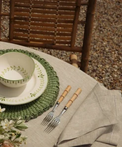 Classic Hemstitch Linen Napkin in Natural