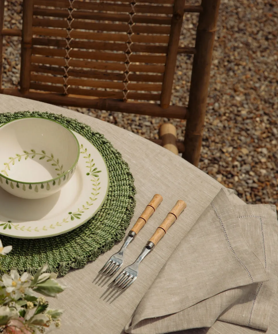 Classic Hemstitch Linen Napkin in Natural
