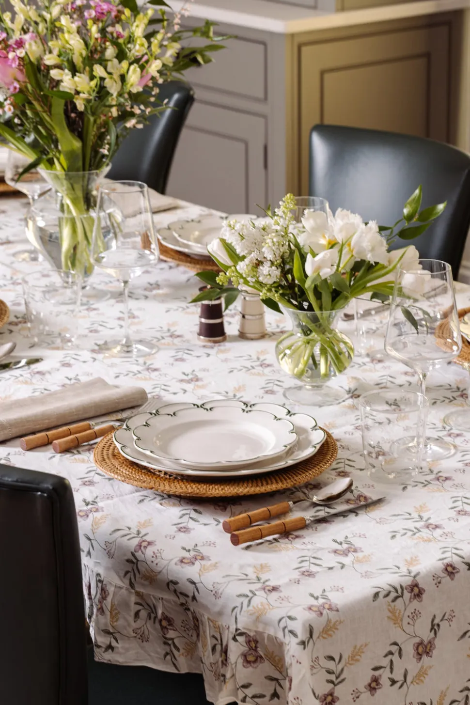 Classic Hemstitch Linen Napkin in Natural