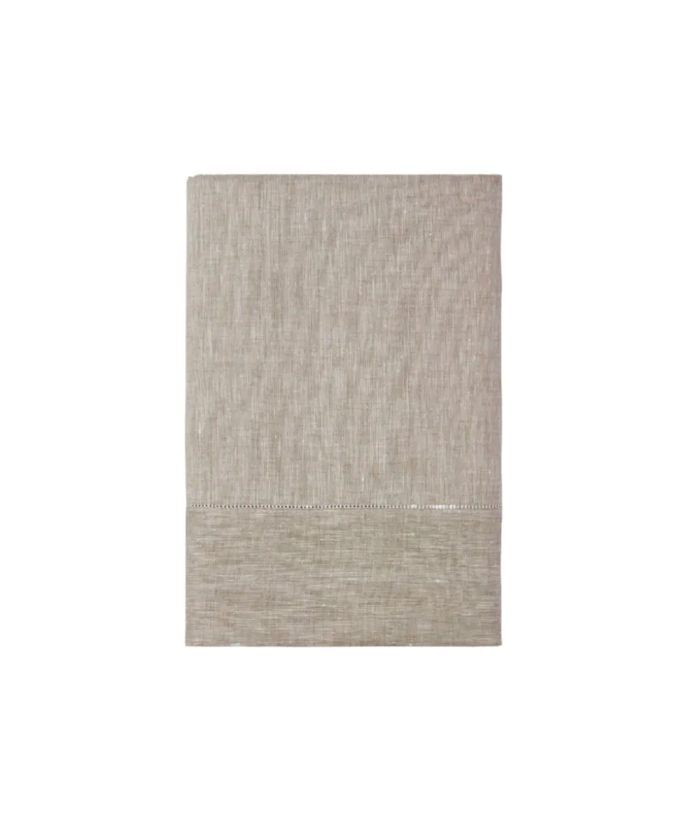 Classic Hemstitch Linen Tablecloth in Natural
