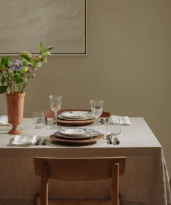 Classic Hemstitch Linen Tablecloth in Natural