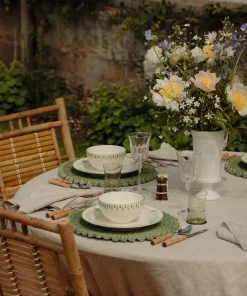 Classic Hemstitch Linen Tablecloth in Natural