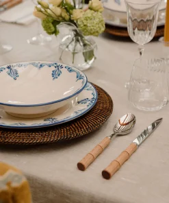 Classic Hemstitch Linen Tablecloth in Natural