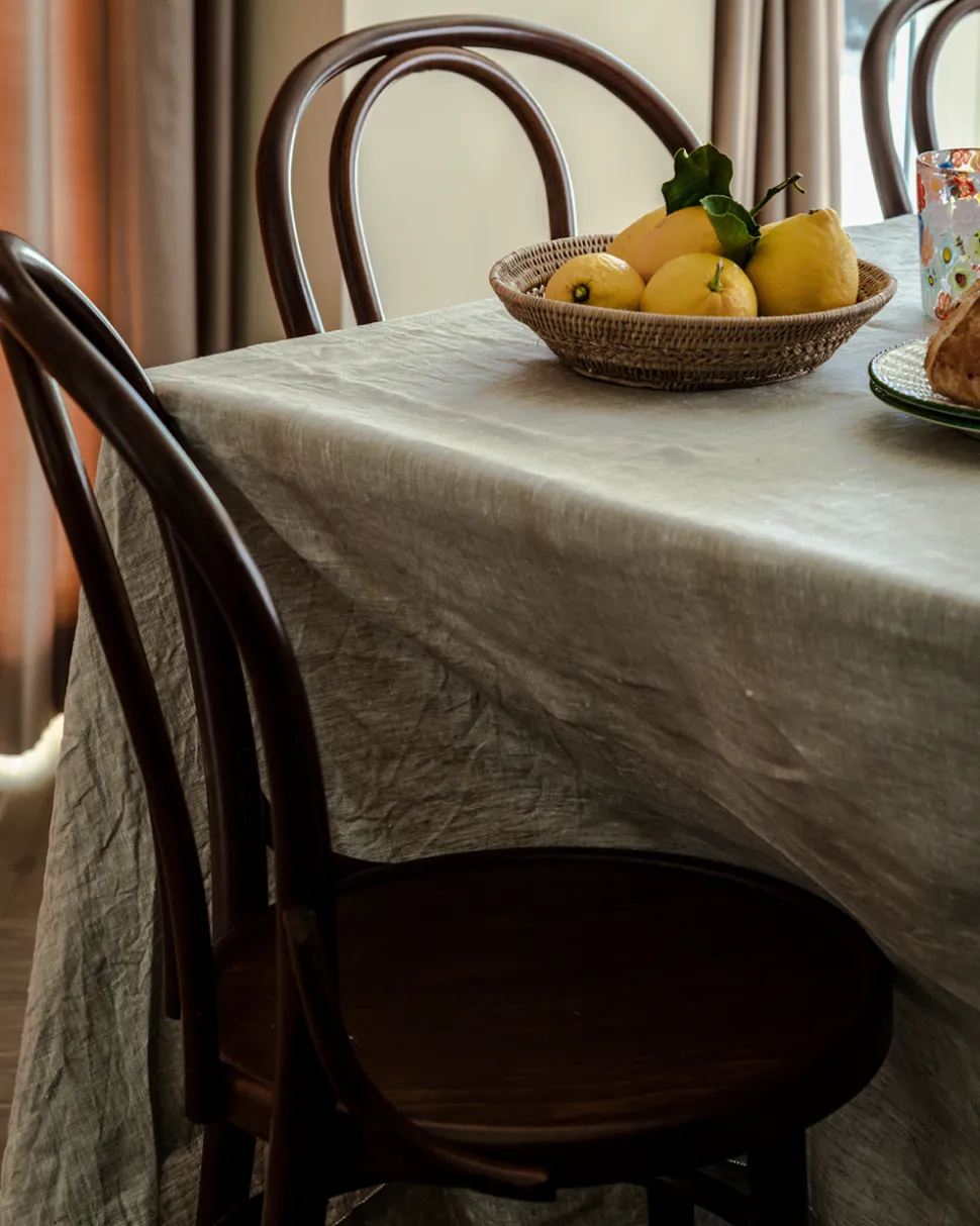 Classic Hemstitch Linen Tablecloth in Natural