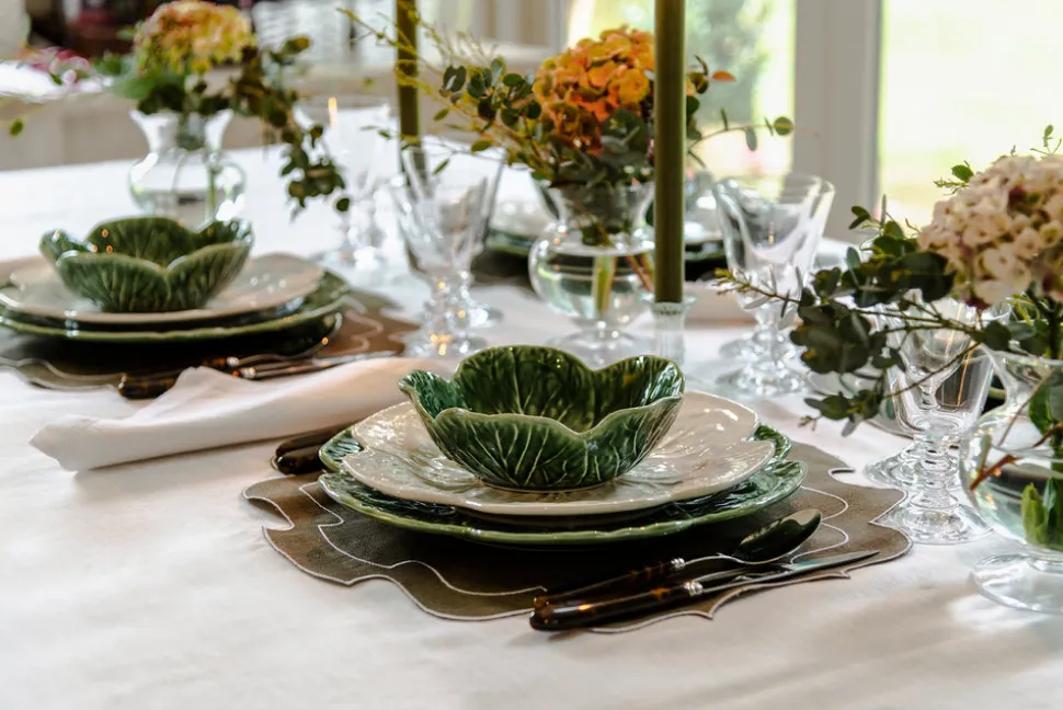 Classic Hemstitch Linen Tablecloth, White