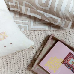 Classic Kuba Cloth Sheet Set in Blush