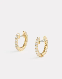 Classic Petite Diamond Hoop