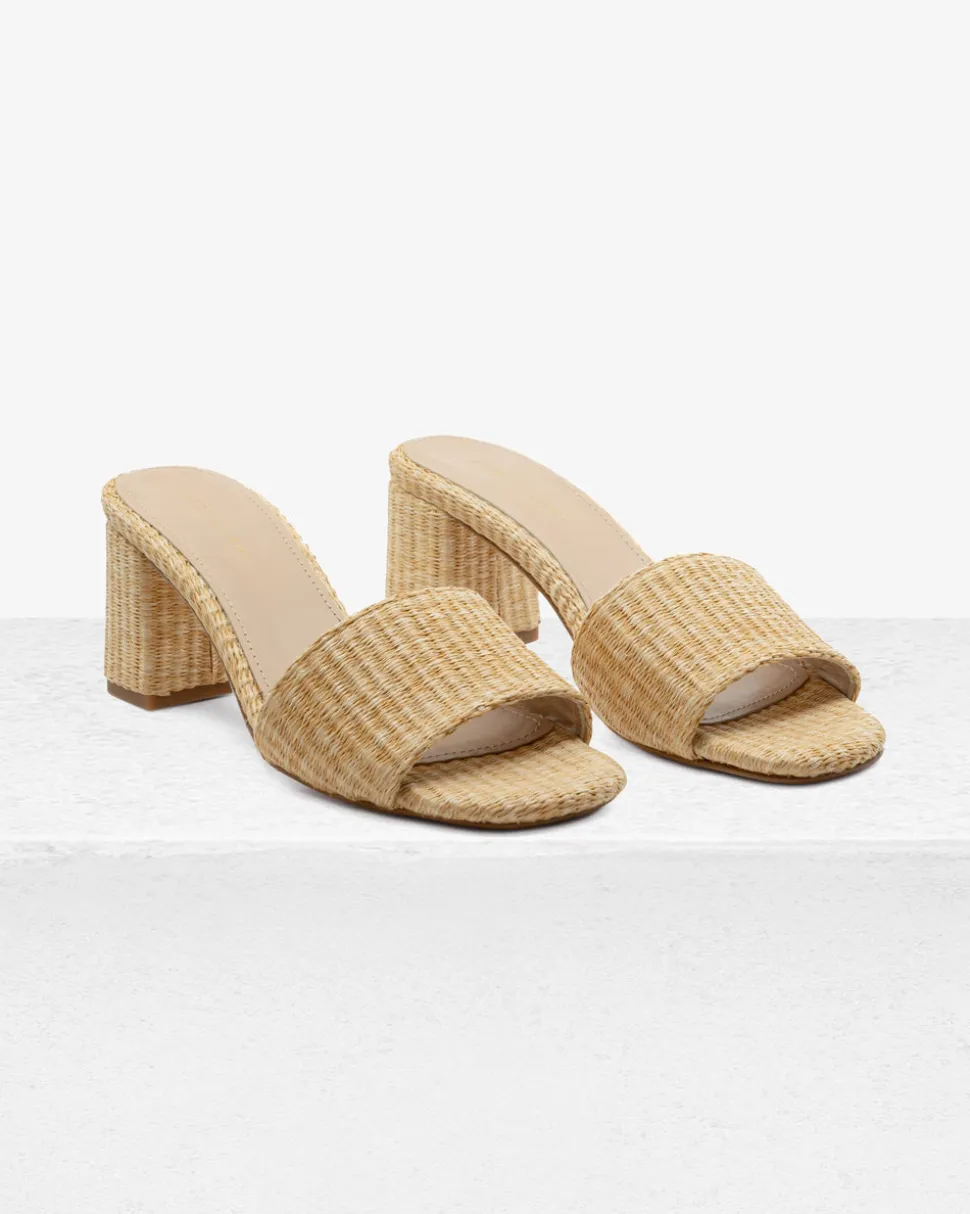 Claudia Natural Raffia Mule