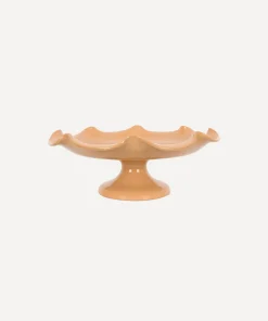 Claudia Wavy Footed Bowl in Terracotta