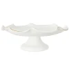 Claudia Wavy Footed Bowl in White