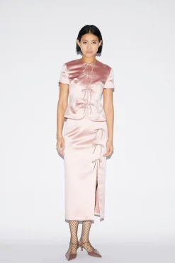 Claudine Top Pale Pink Duchesse