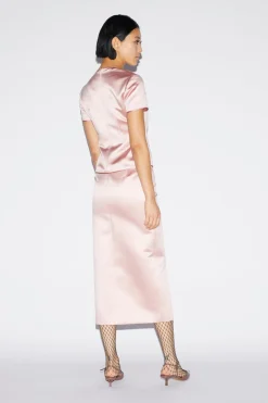 Claudine Top Pale Pink Duchesse