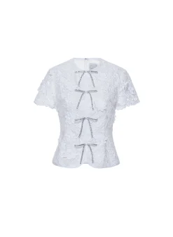 Claudine Top White Embroidered Cotton