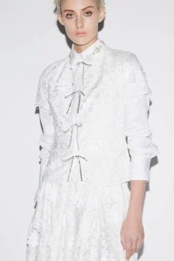 Claudine Top White Embroidered Cotton