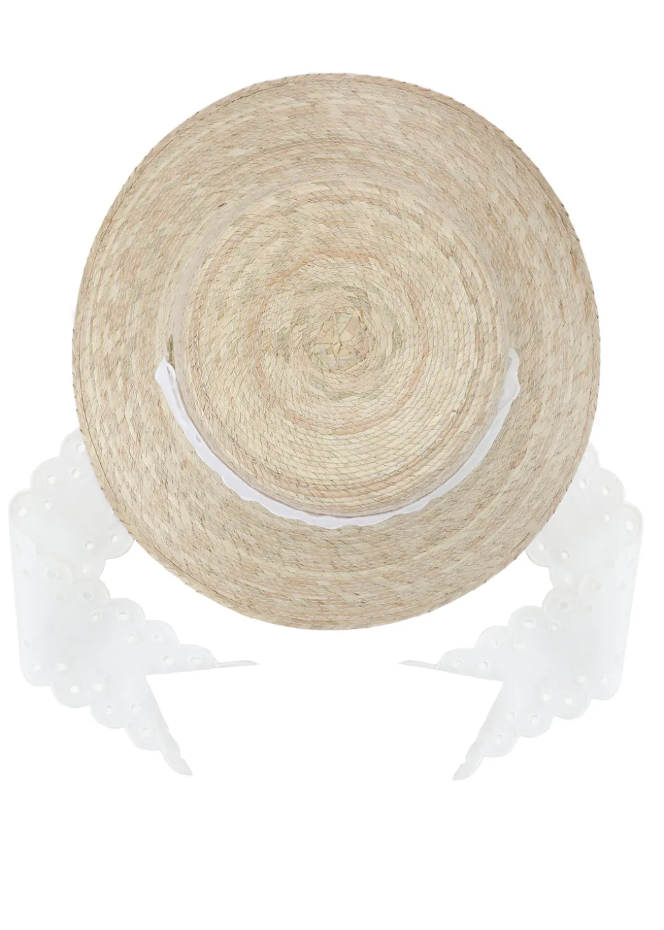 Clematis Bucket Hat With Antique Eyelet Scalloped Lace Ribbon