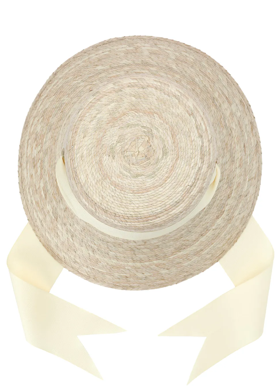 Clematis Bucket Hat with Wide & Short Ivory Grosgrain Ribbon