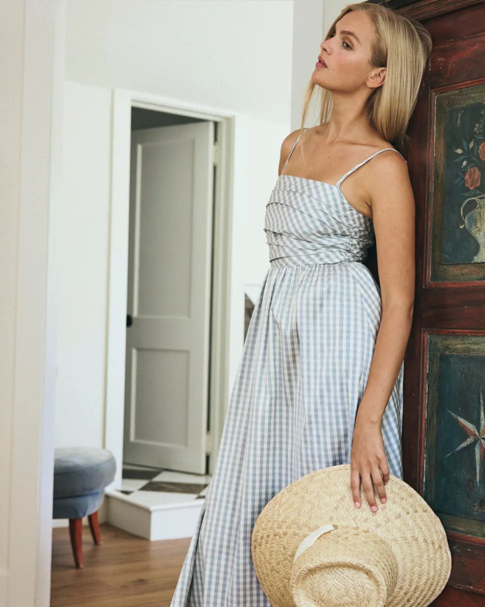 Clementine Dress in Blue Gingham