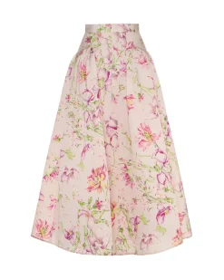 Clementine Skirt in Quartz Bloom Silk Faille