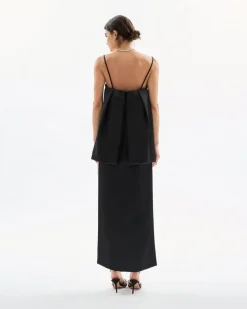 Cleo Mini Dress in Noir & Ivory