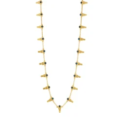 Cleopatra Ra Gem Necklace in Blue Labradorite