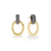 Cleopatra Regal Link Earrings in Gold/Midnight