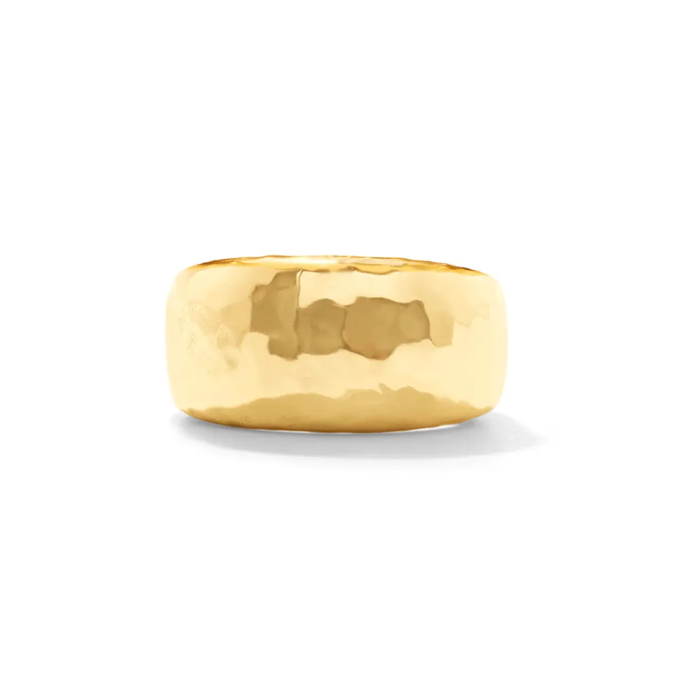 Cleopatra Ring Band in Hammered Gold