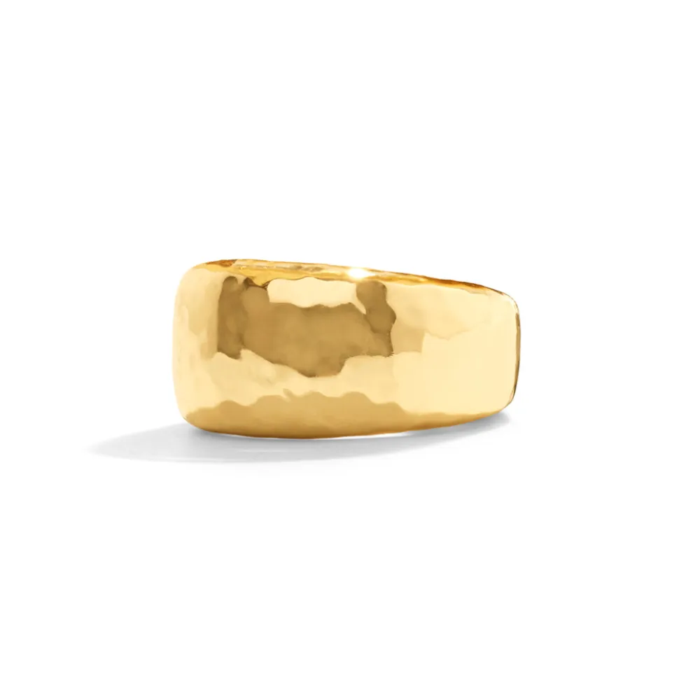Cleopatra Ring Band in Hammered Gold