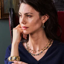 Cleopatra Riviere Necklace in Blue Labradorite