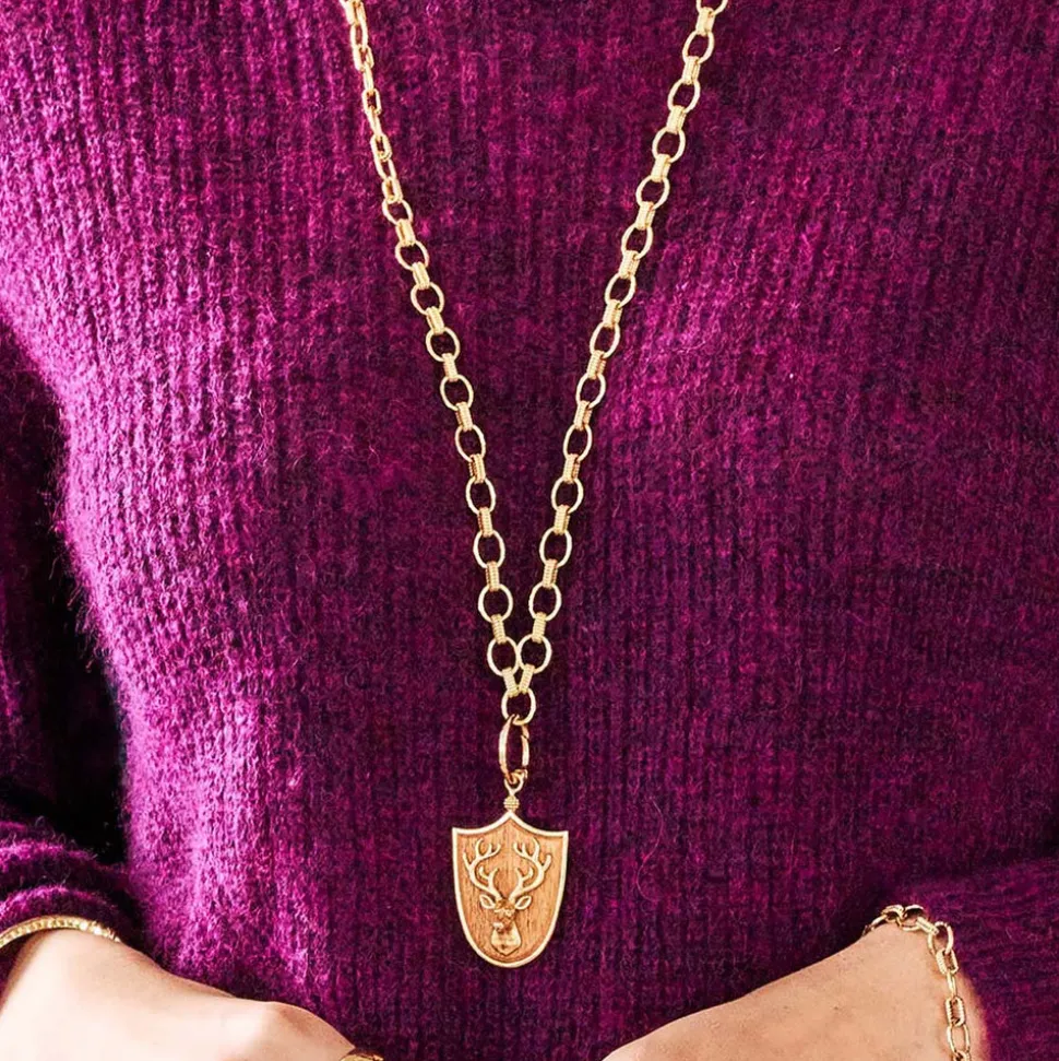 Cleopatra Small Link Necklace in Gold