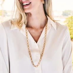 Cleopatra Small Link Necklace in Gold