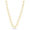 Cleopatra Small Link Necklace in Hammered Gold