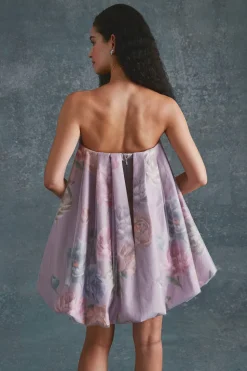 Cloud Dress in Lilac Floral Taffeta