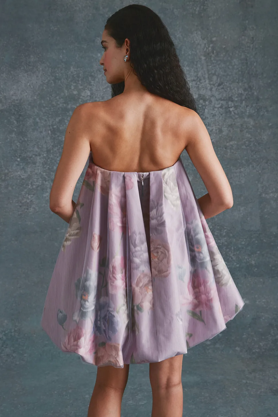 Cloud Dress in Lilac Floral Taffeta