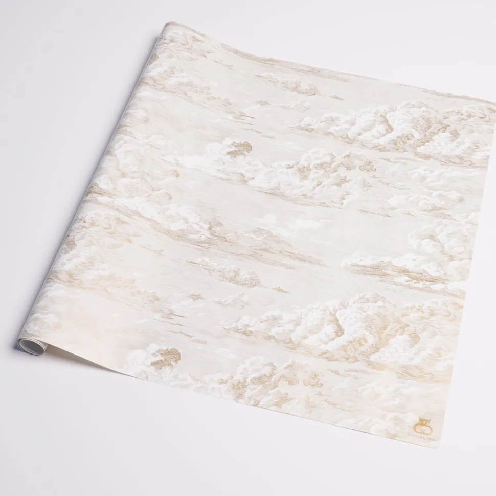 Cloud Toile Wrapping Paper In Gold