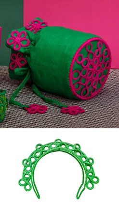 Clover Green Headpiece