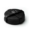 Coaster Set in Vintage Black Leather