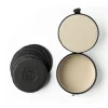 Coaster Set No. 247 in Black Leather