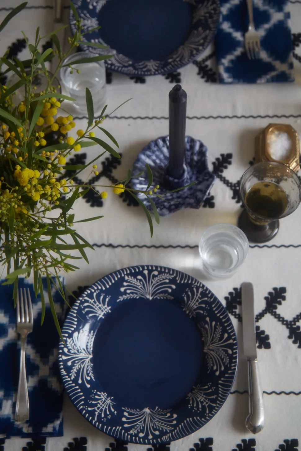 Cobalt Lace Dinner Plate
