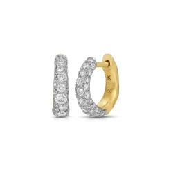 Cobblestone Micro Diamond Hoop