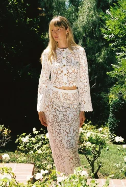 Coco Button Down Shirt in Lace