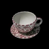 Coffee Cup with Saucer in Vinto Tinto