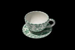 Coffee Cup with Saucer in Verde