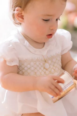 Colombe Gold Silk Ceremony Baby Bubble