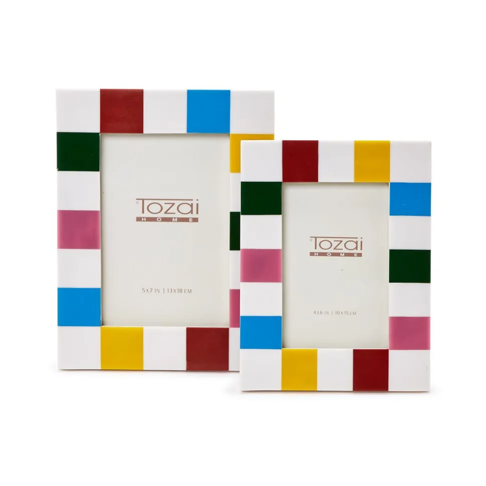 Colorblock Photo Frames, Set of 2