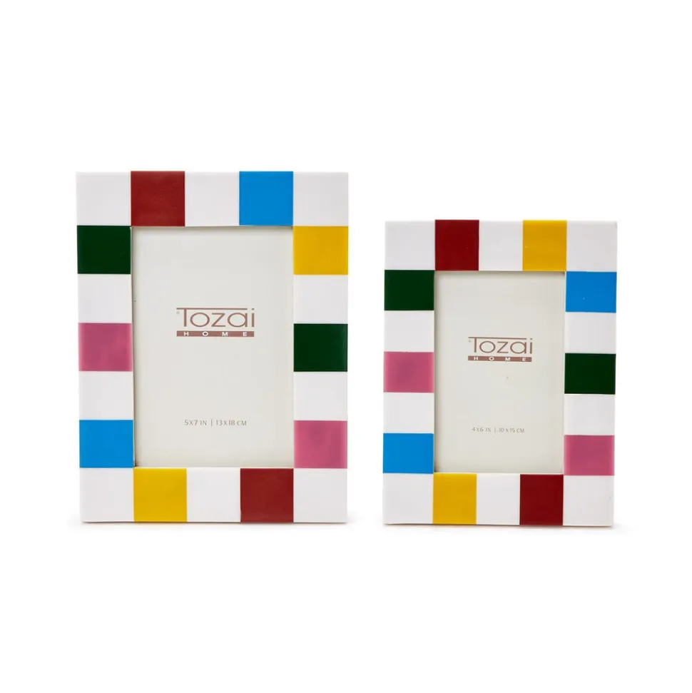 Colorblock Photo Frames, Set of 2